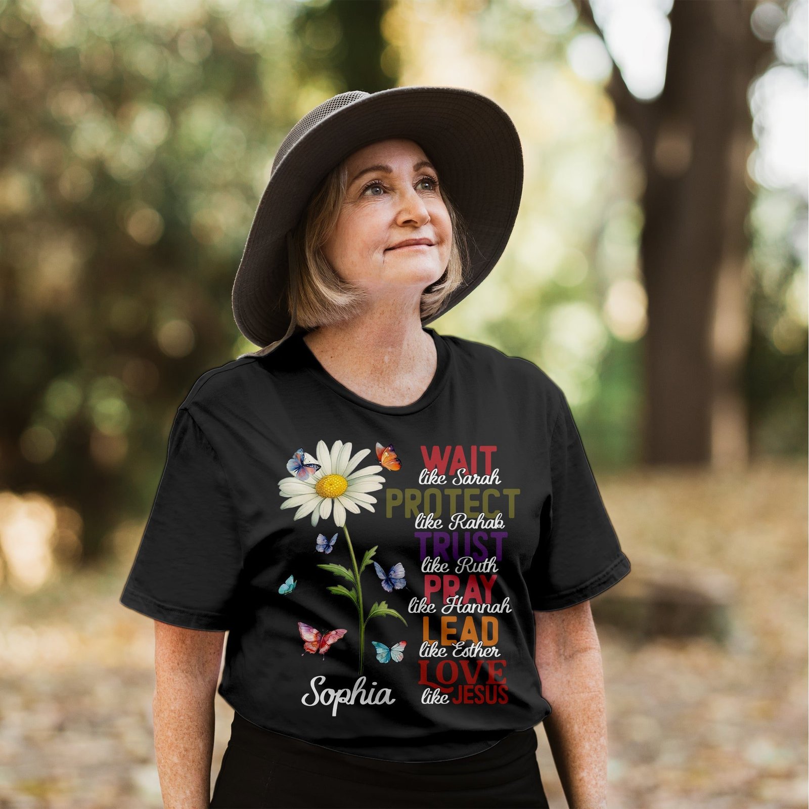 Wait Like Sarah Protect Like Rahab Esther Love Like Jesus T-Shirt - Image 5