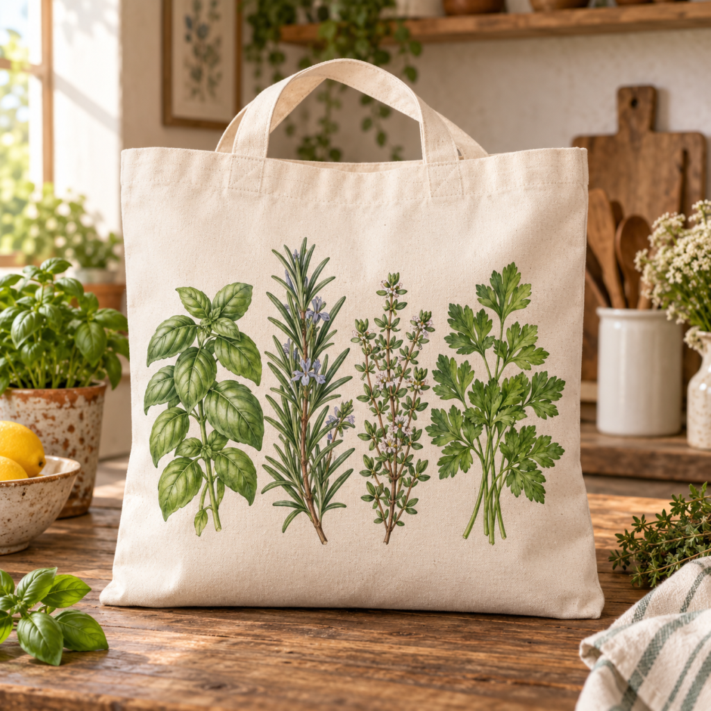 Herb Kitchen Tote